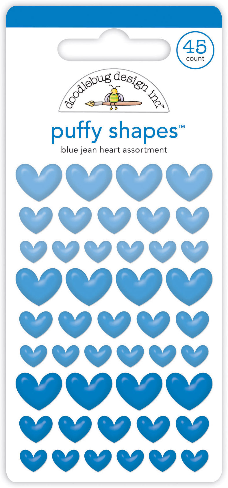 Blue Jean Heart Puffy Shapes Stickers – Country Croppers