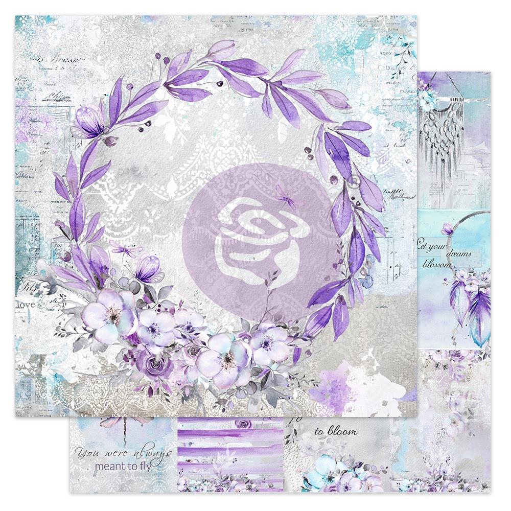 Scrapbook Paper - Purple Watercolor Floral - Default Title - Paper