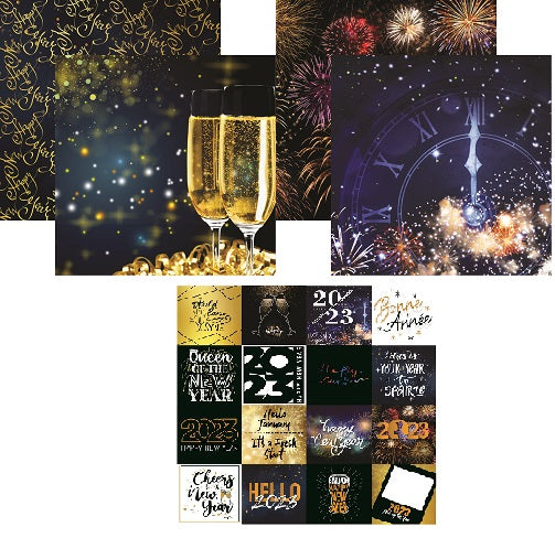 Happy New Year 2024 - Scrapbook Page Title Sticker