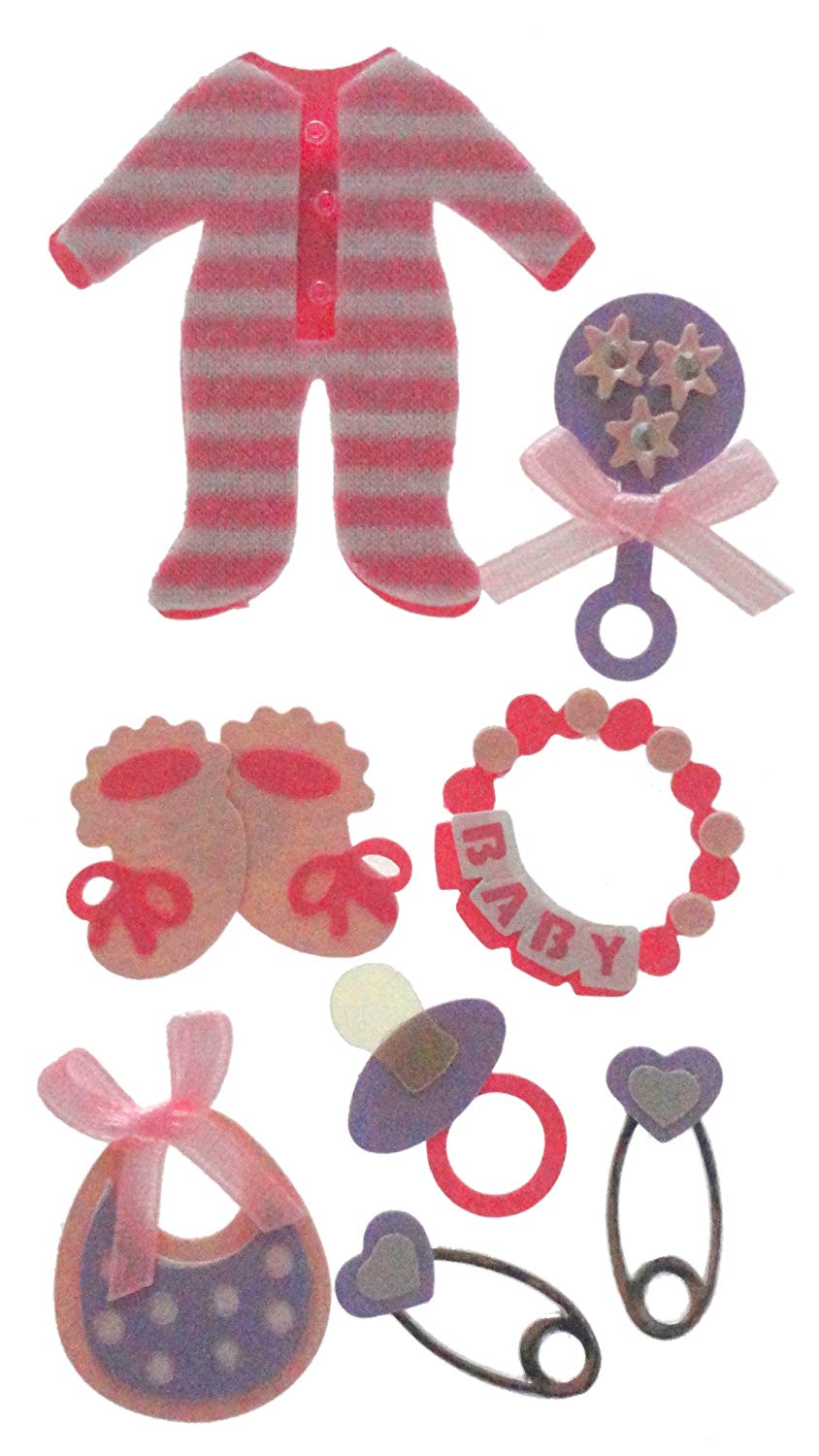 Scrapbook Stickers - 3D Baby Girl