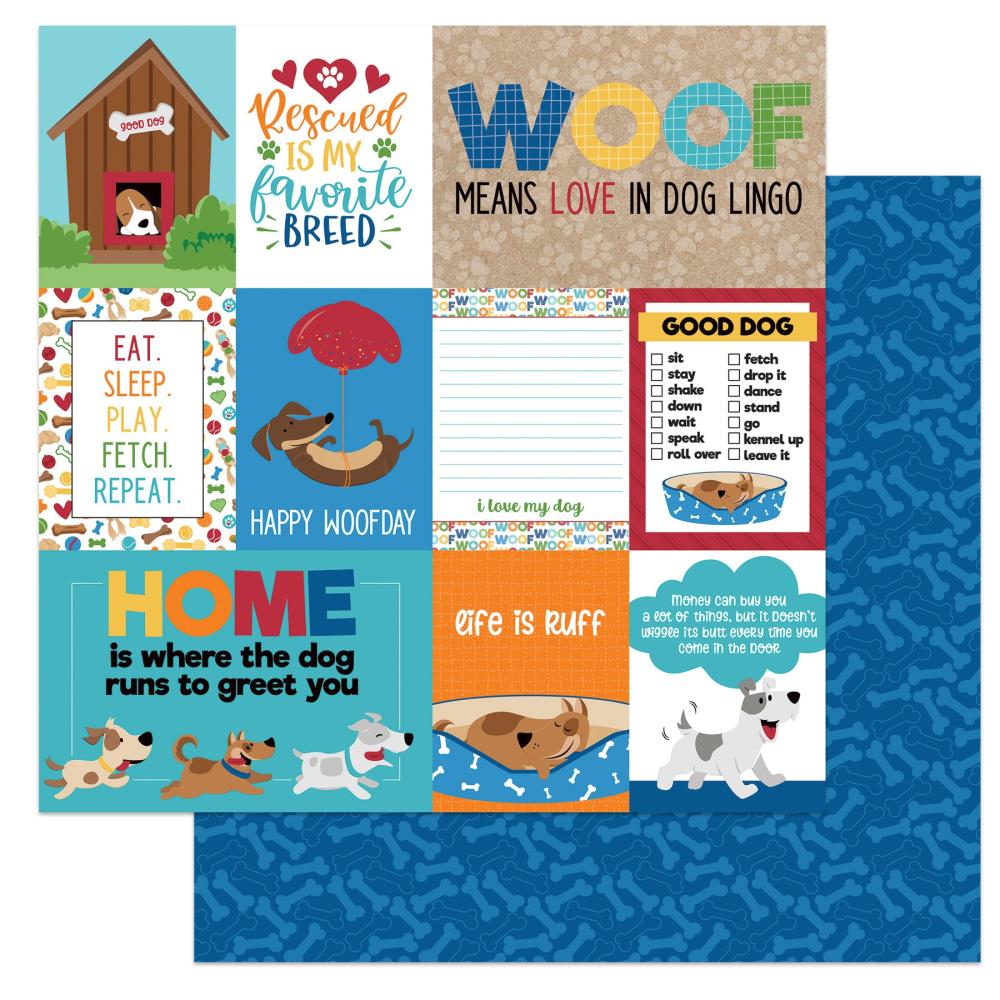 Go For a Walk - Dog Lover Dog Scrapbook Paper 12x12 – Country Croppers