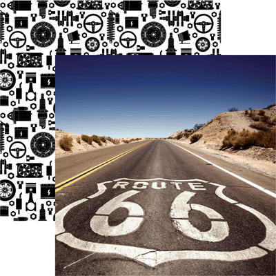 Route 66 - Classic Cars - 12x12 Scrapbook Papers – Country Croppers