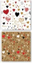 Falling Hearts - Forever Hearts - 12x12 Valentine Scrapbook Paper - 5  Sheets - by Reminisce