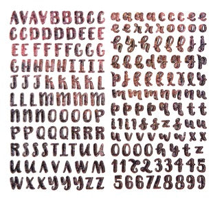 OLD ENGLISH LETTERS STICKERS (GOLD)