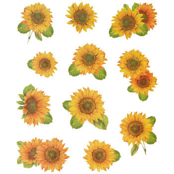 Sunflower Scrapbook Embellishments Sheet