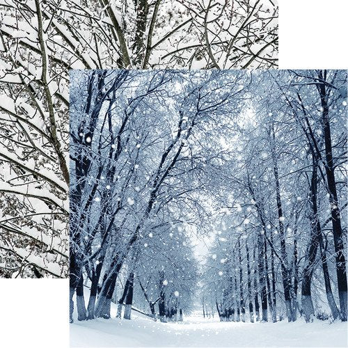 Snowflakes - Jack Frost Scrapbook Paper - 5 Sheets