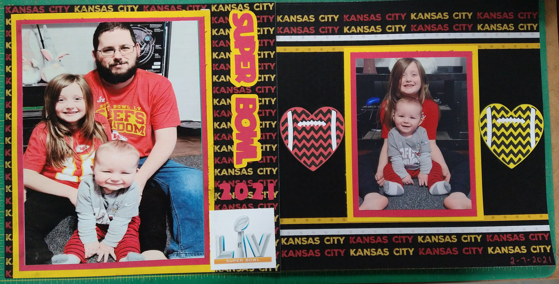 Kansas City Chiefs Scrapbook Page Layout