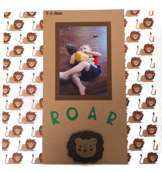 Roar Lion Scrapbook Layout