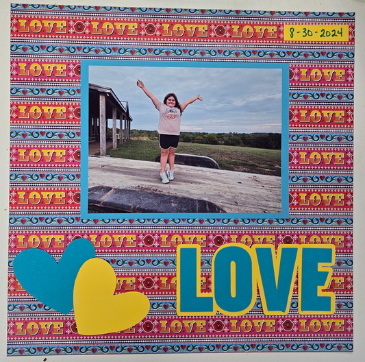 Love Scrapbook Layout