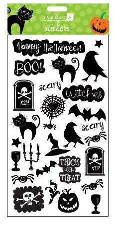 Studio G Halloween Glitter Stickers - Black Style 1