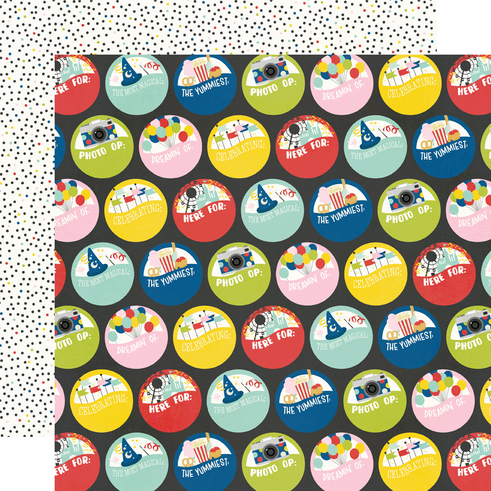 Say Cheese Magic At the Park Best Day Ever Scrapbook Paper