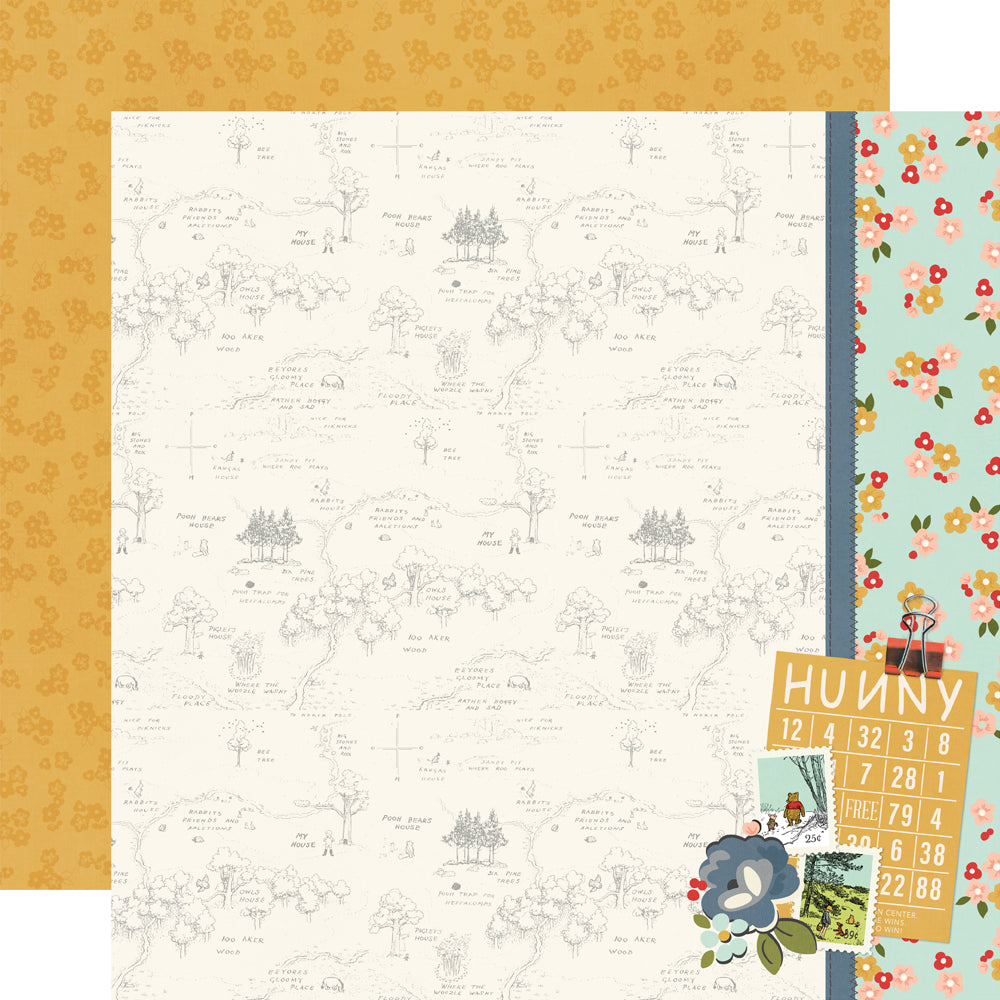 Say Cheese Classic Pooh Sweet as Honey Scrapbook Paper