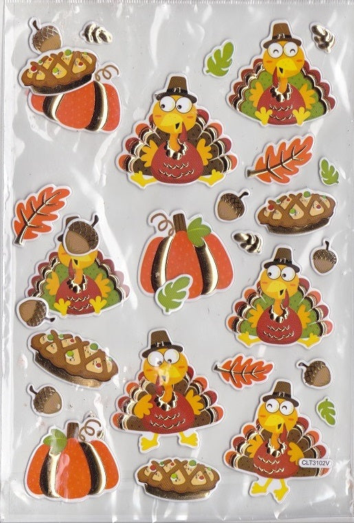 Foil thanksgiving turkey Stickers