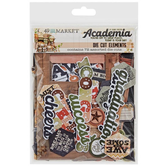 Academia Die Cut Elements Set - 49 and Market