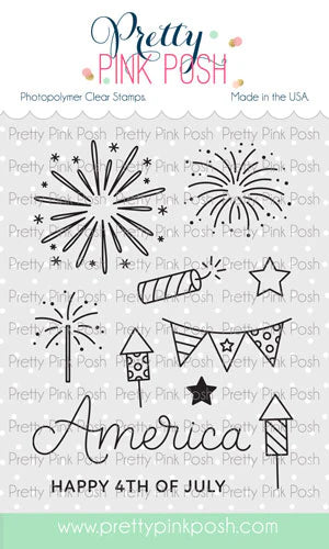 4th of July Stamps by Pretty Pink Posh