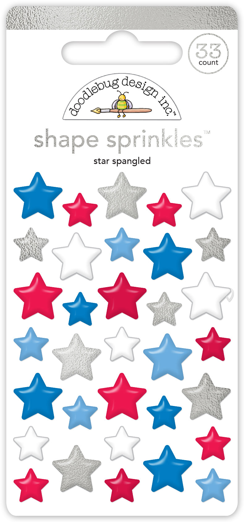 Doodlebug Star Spangled Star Sprinkle Stickers