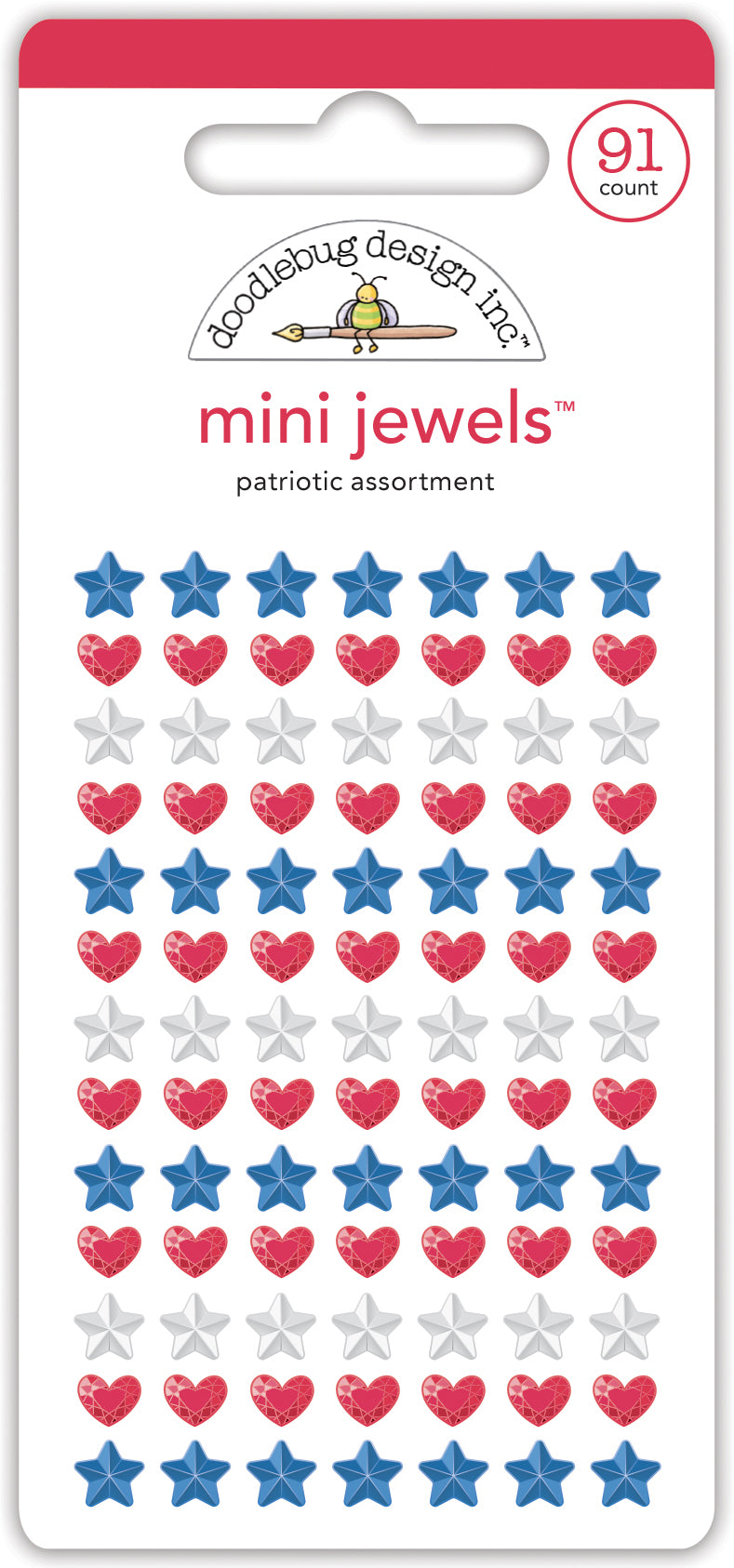 Patriotic Assortment Mini Jewel Stickers