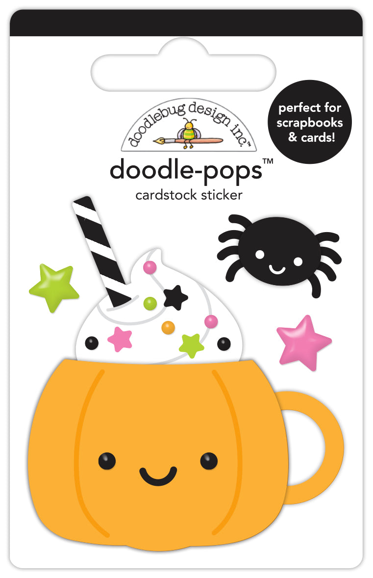 Doodlebug Hey Pumpkin Pumpkin Latte doodle Pop Stickers