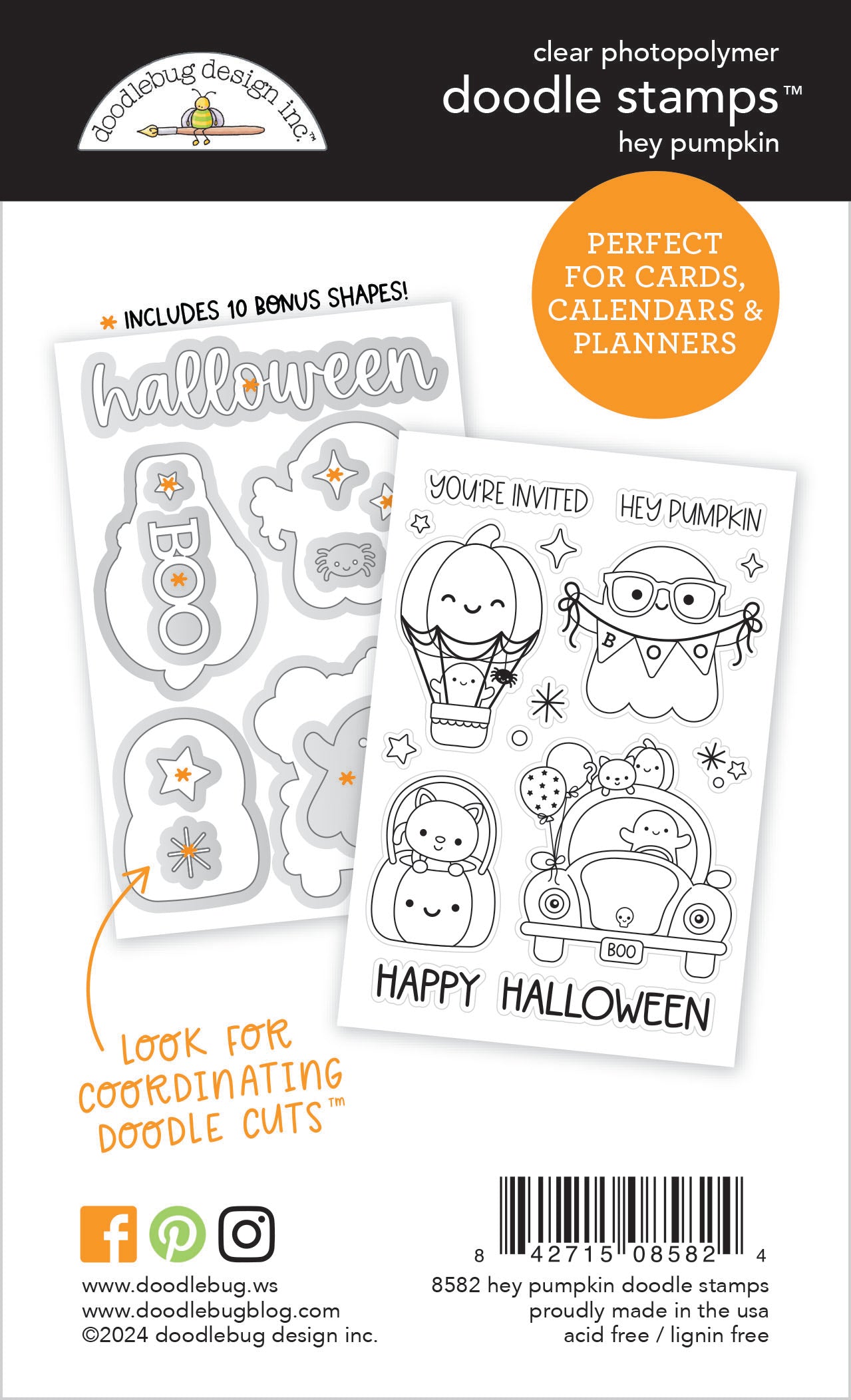 Doodlebug Hey Pumpkins Stamps Set