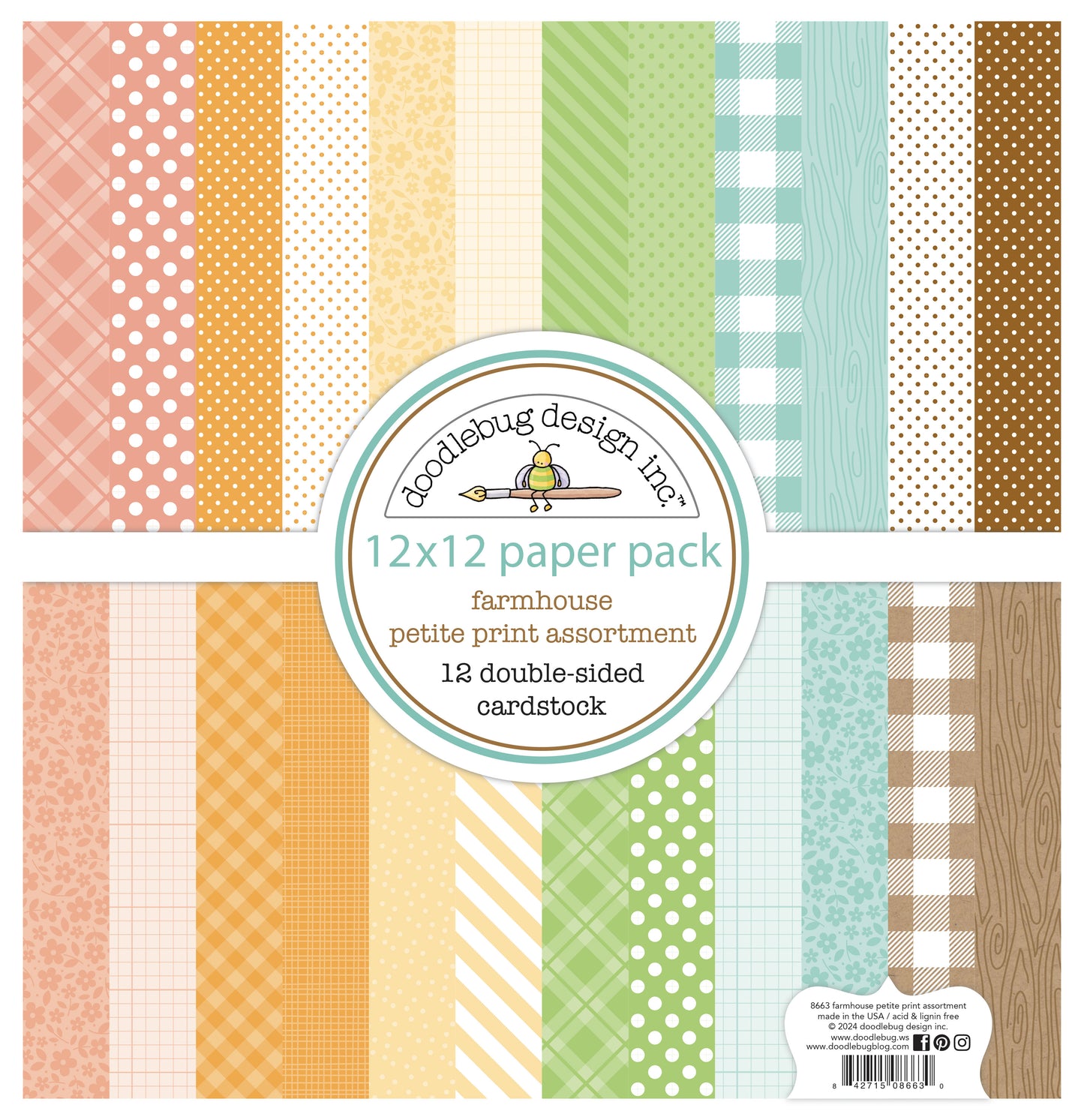 Doodlebug Designs Farmhouse Petite Prints Patterned Papers