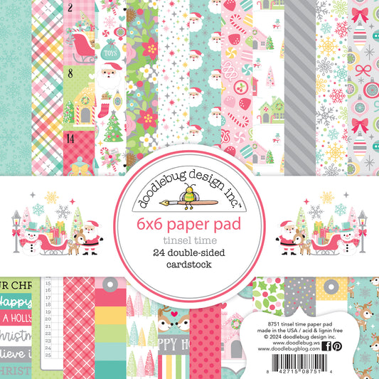 Doodlebug Designs Tinsel Time 6x6 Paper Pack