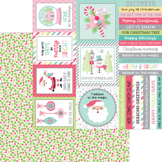 Happy Holly Days Tinsel Time Scrapbook Paper by Doodlebug Designs