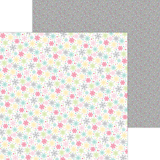 Snow Bright Tinsel Time Scrapbook Paper by Doodlebug Designs