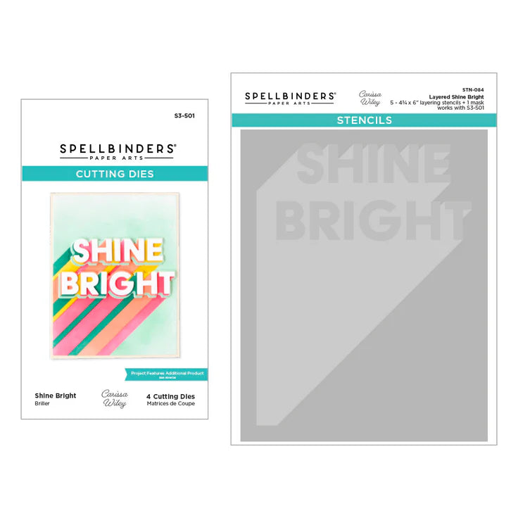 Spellbinders Shine Bright Stencil and Die Set