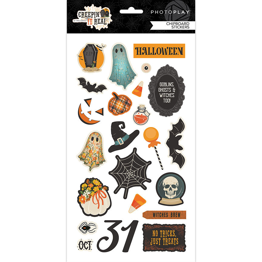 Photo Play Creepin It Real Halloween Chipboard Stickers