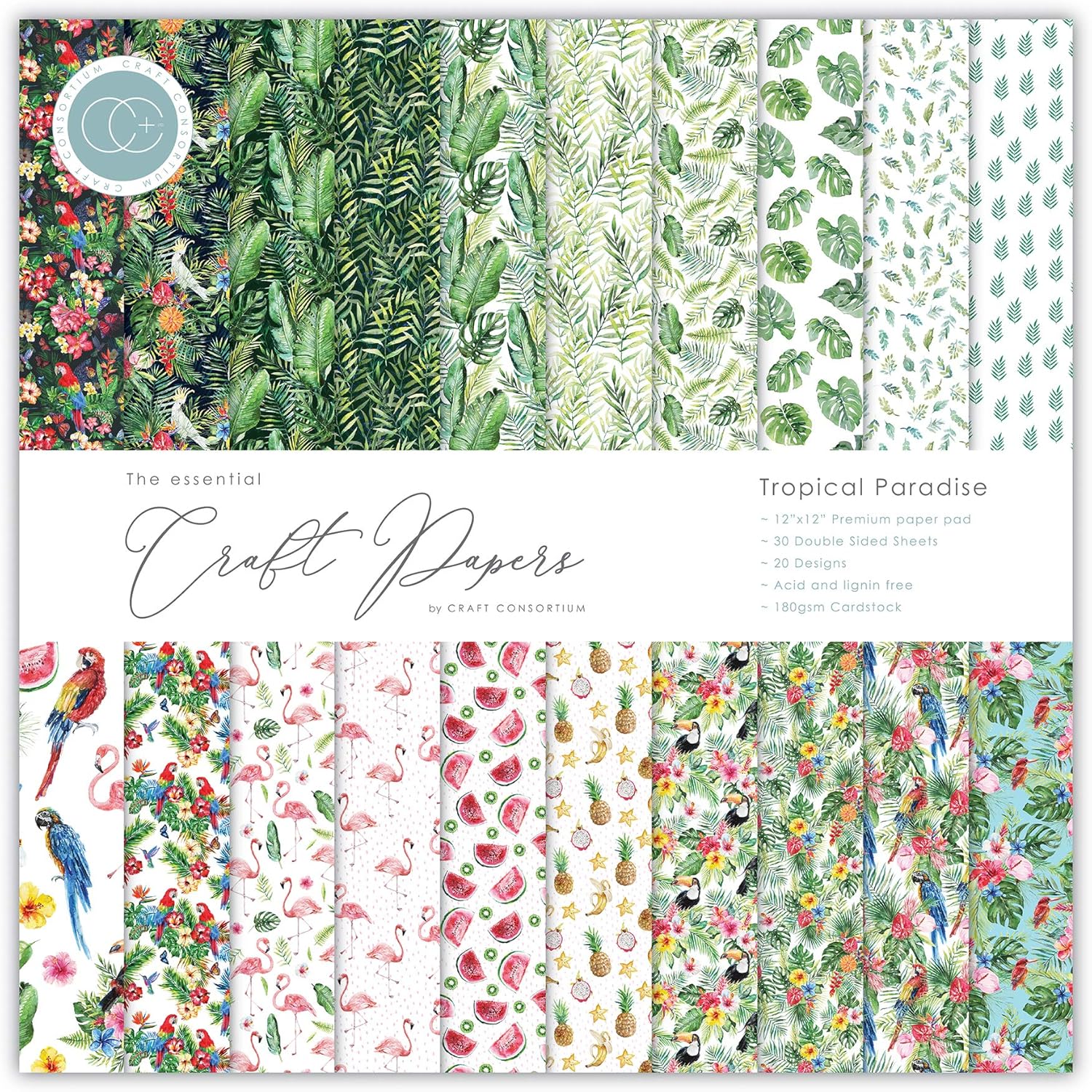 Craft Consortium Tropical Paradise 12x12 Paper Pad