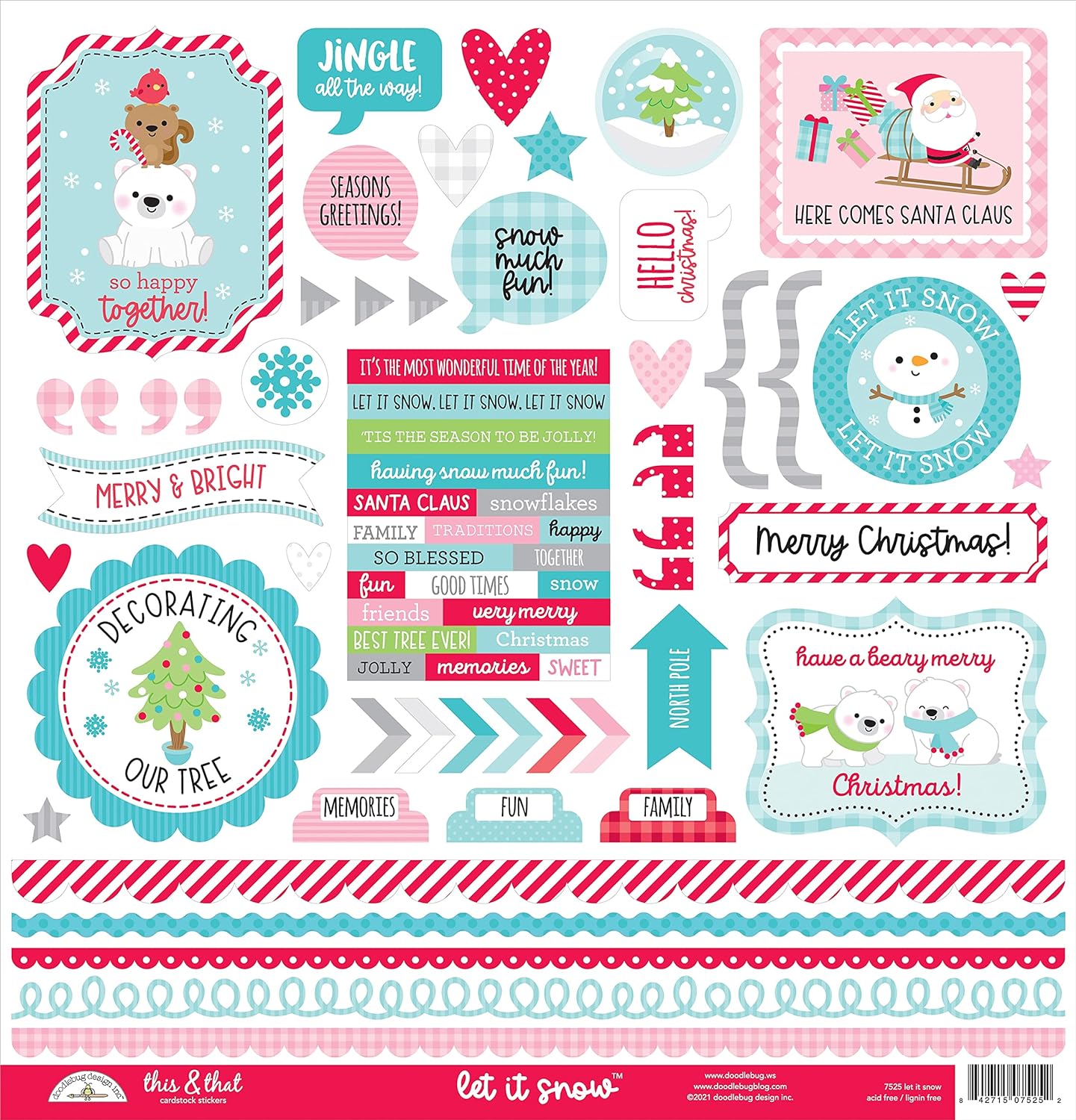 Doodlebug Let it Snow Stickers