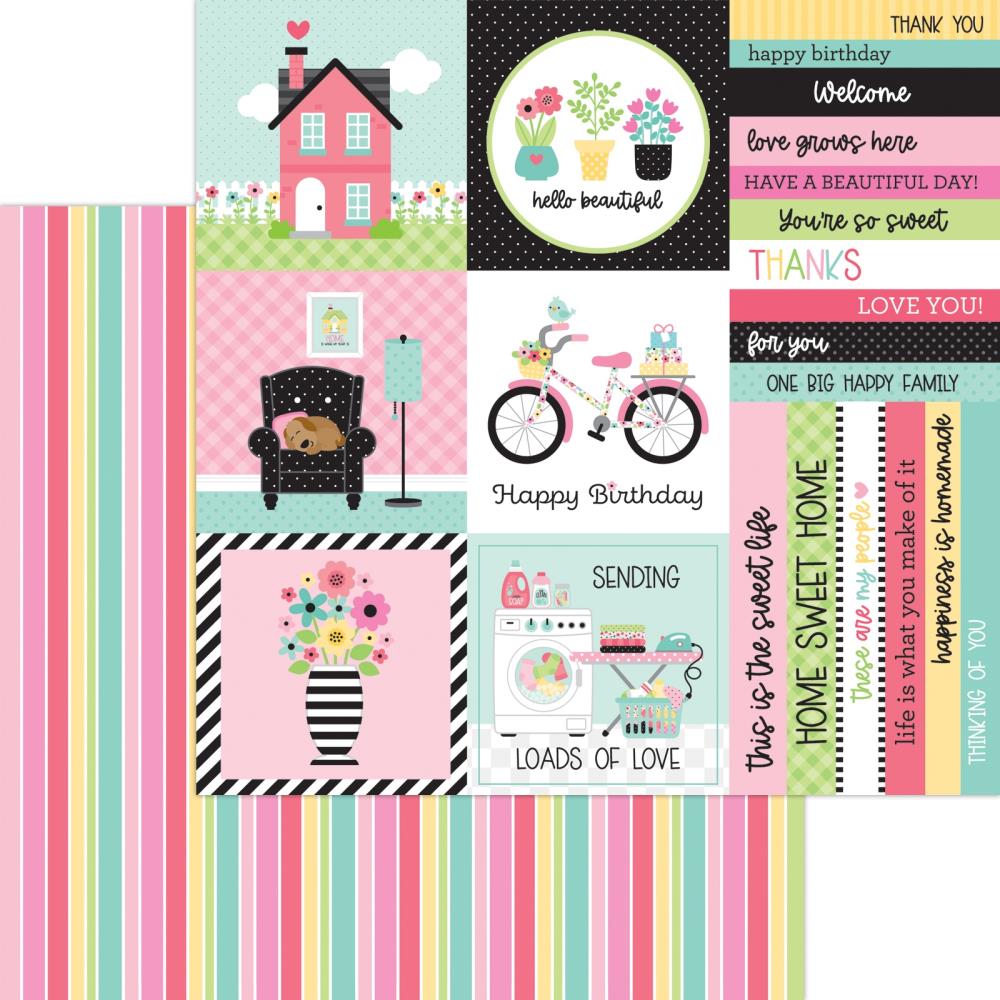 Doodlebug My Happy Place So Happy Together Scrapbook Paper