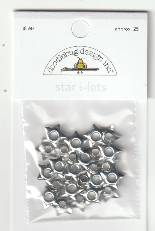 Silver Star Eyelets by Doodlebug Designs