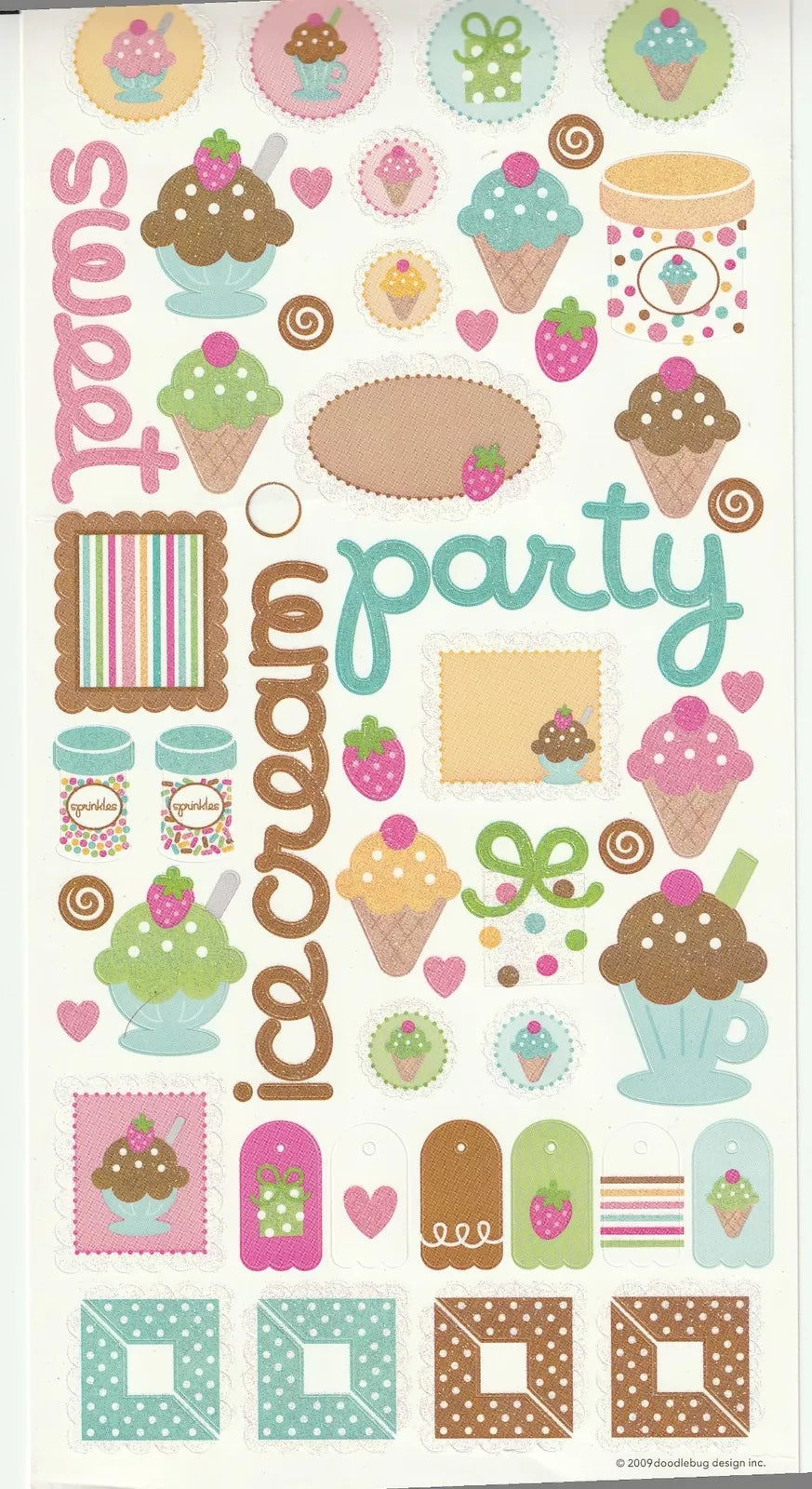 Sweet Treats Glitter Stickers by Doodlebug