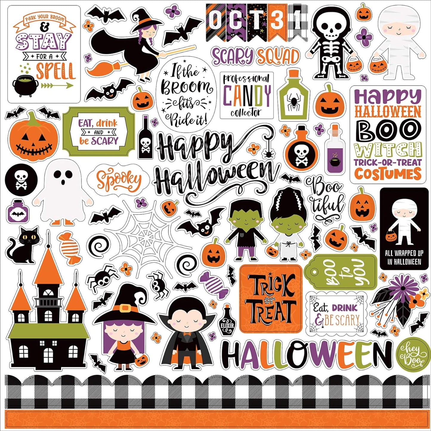 I Love Halloween Stickers by Echo Park