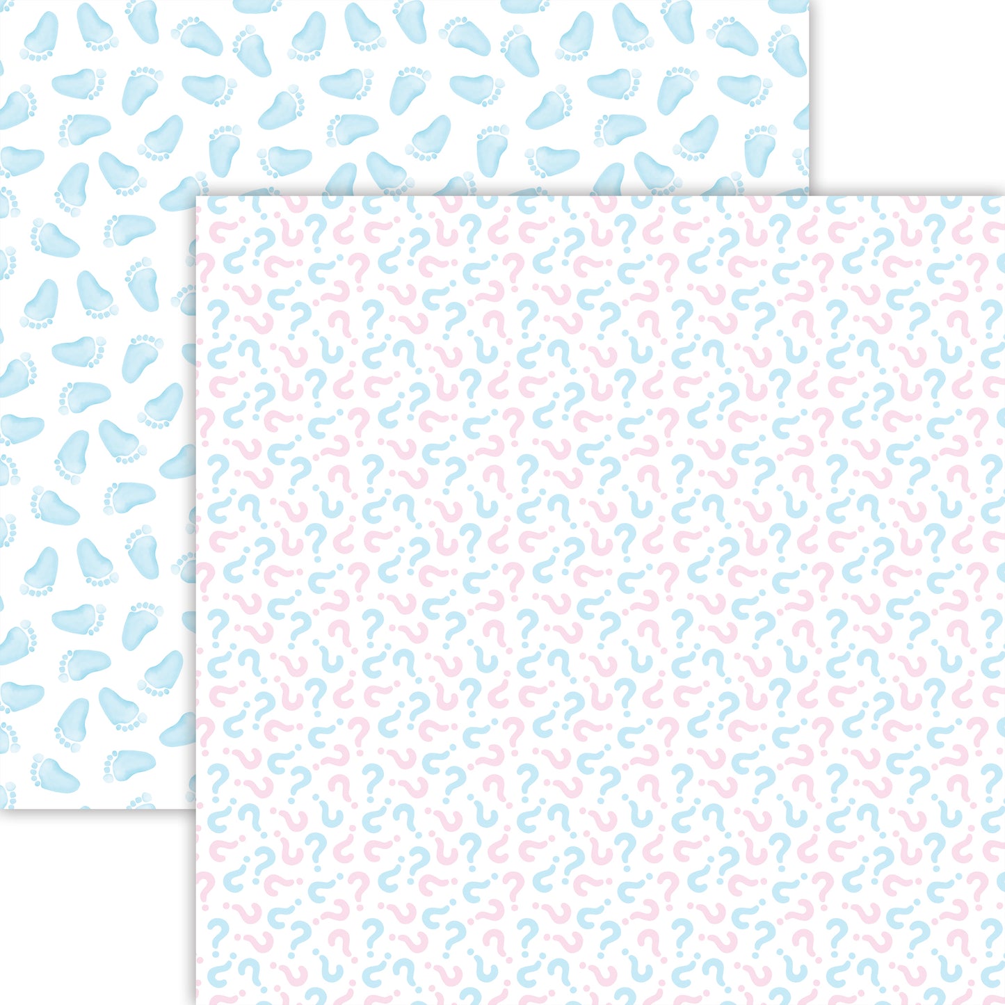 He or She Gender Reveal Baby Scrapbook paper