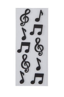 Music Note Rhinestone Stickers