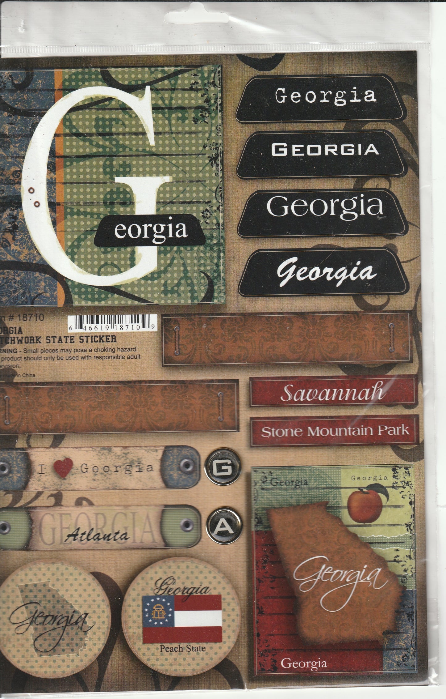 Georgia Patchwork Stickers