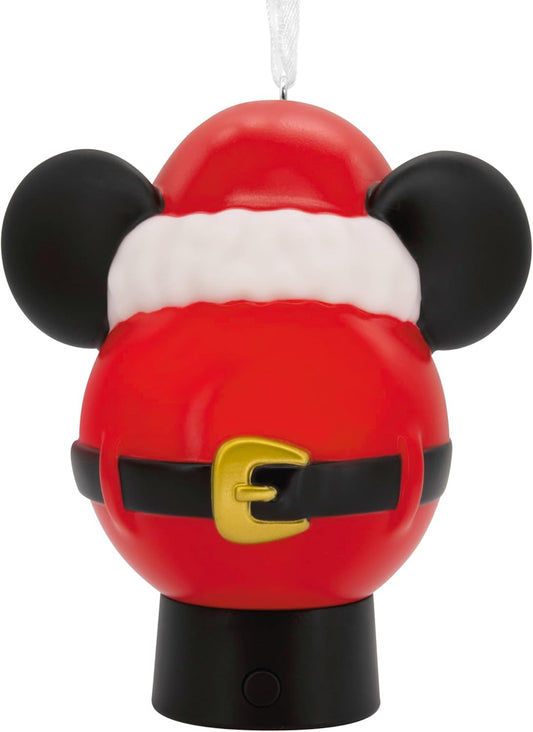 Santa Mickey Mouse Icon Light Up Ornament