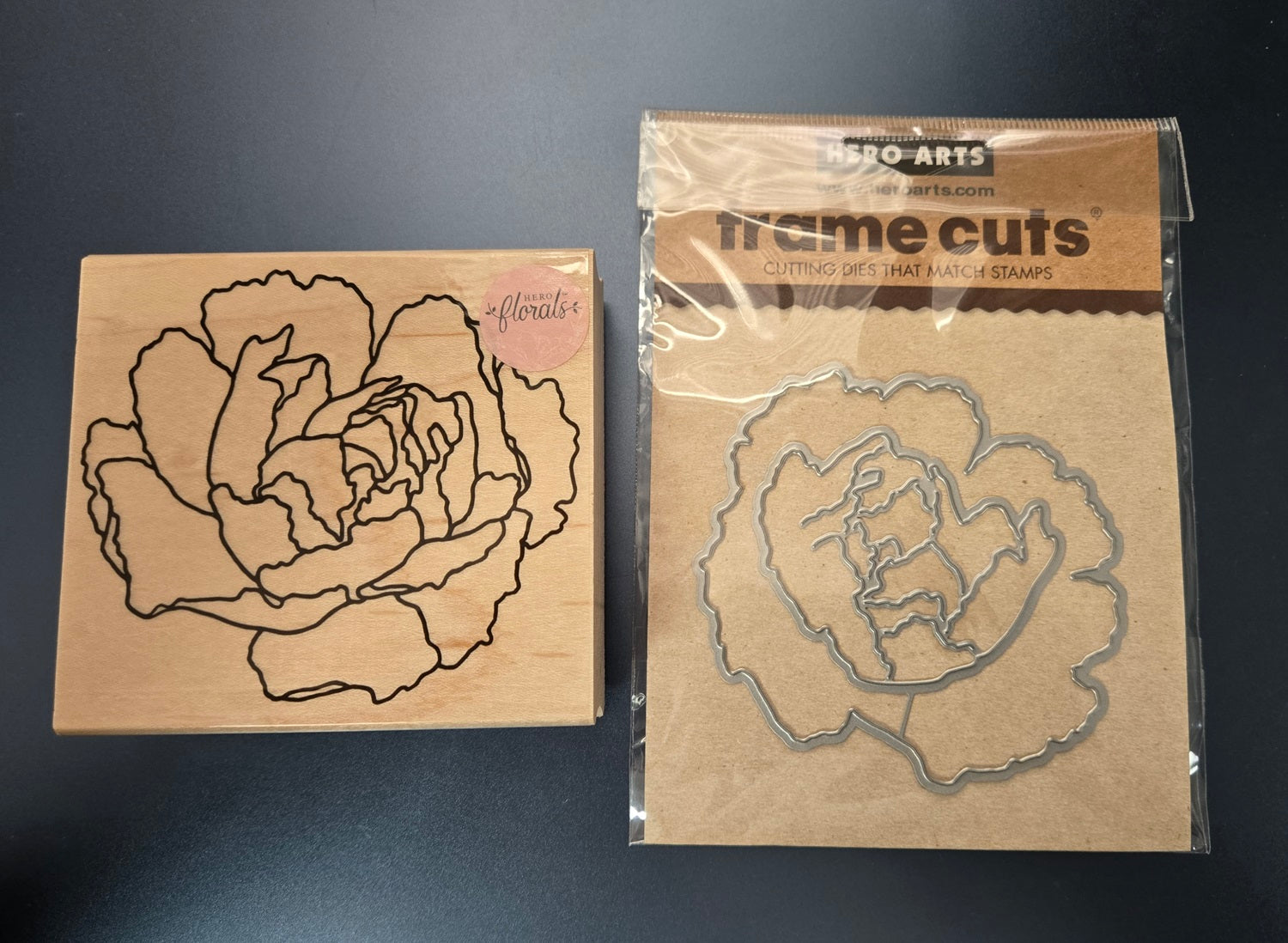 Hero Arts Artistic Peony Stamp and Frame Die Set