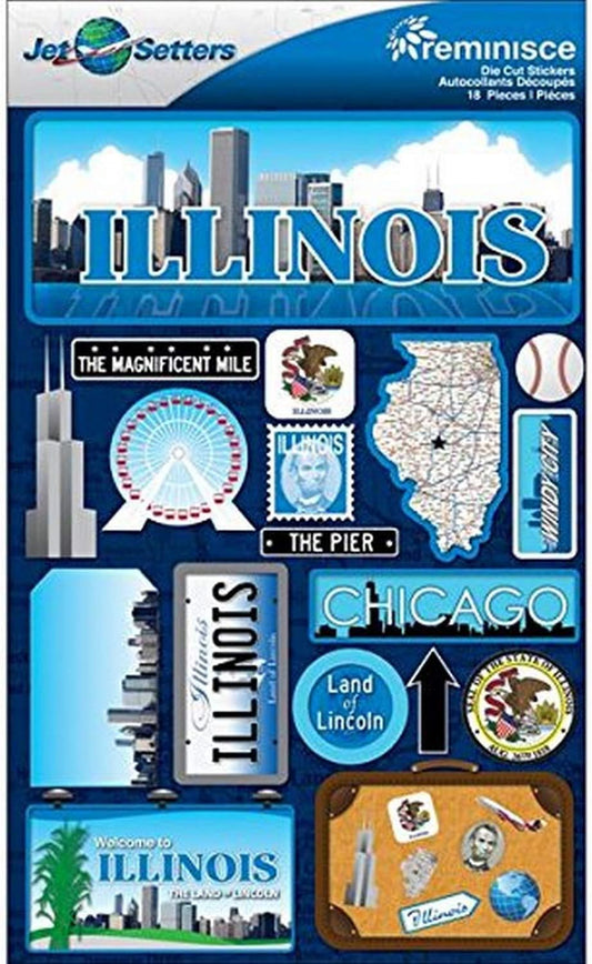 Illinois Stickers Jet Setters 2.0