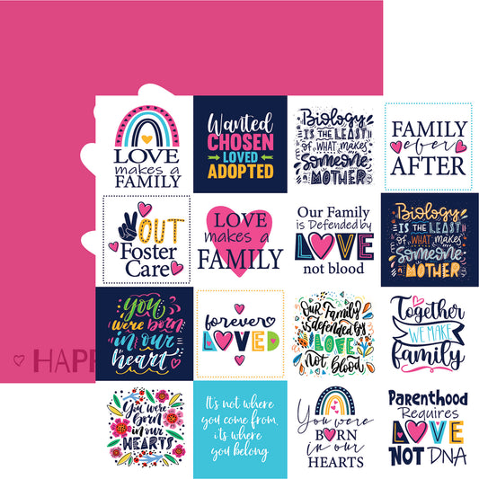 Reminisce - Love Makes a Family - Love Scrapbook Paper