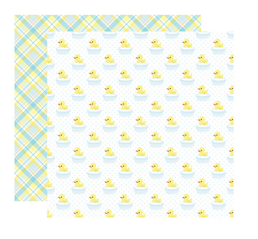 Rubber Ducks in Bathtub Scrapbook paper