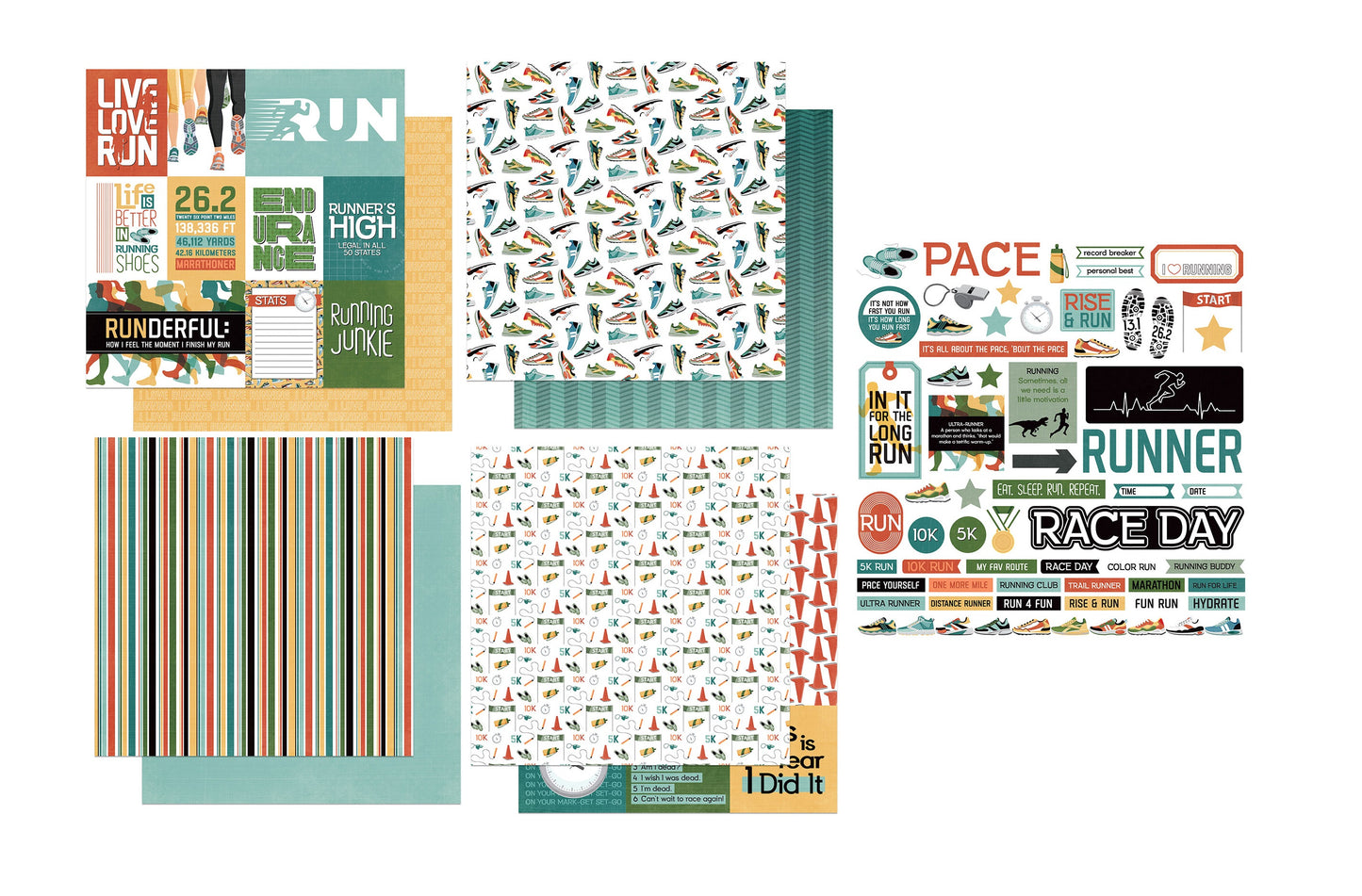 Photo Play Runners High Scrapbook papers and Stickers Set