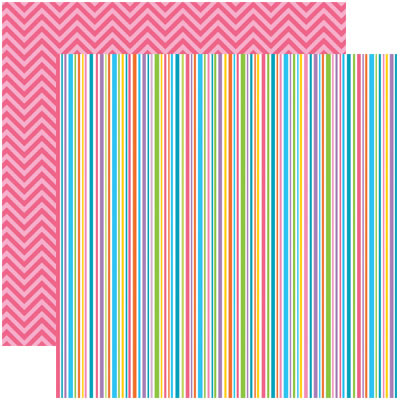 Easter Stripes Happy Easter Scrapbook paper