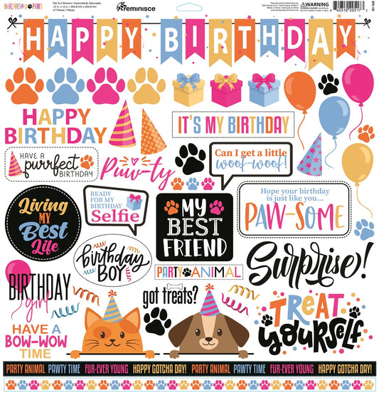 Birthday Paws Stickers by Reminisce