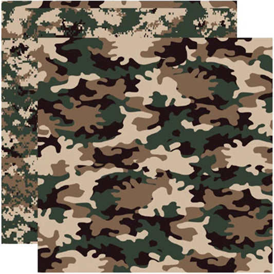 Woodland Camoflaged Scrapbook Paper by Reminisce