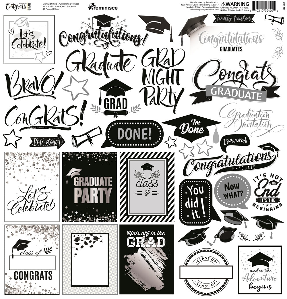 Reminisce congrats Grad Stickers