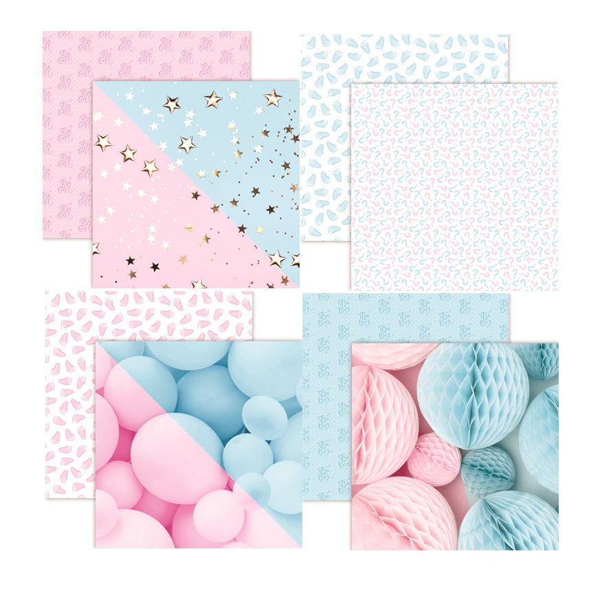 Gender Reveal Scrapbook Paper Set by Reminisce