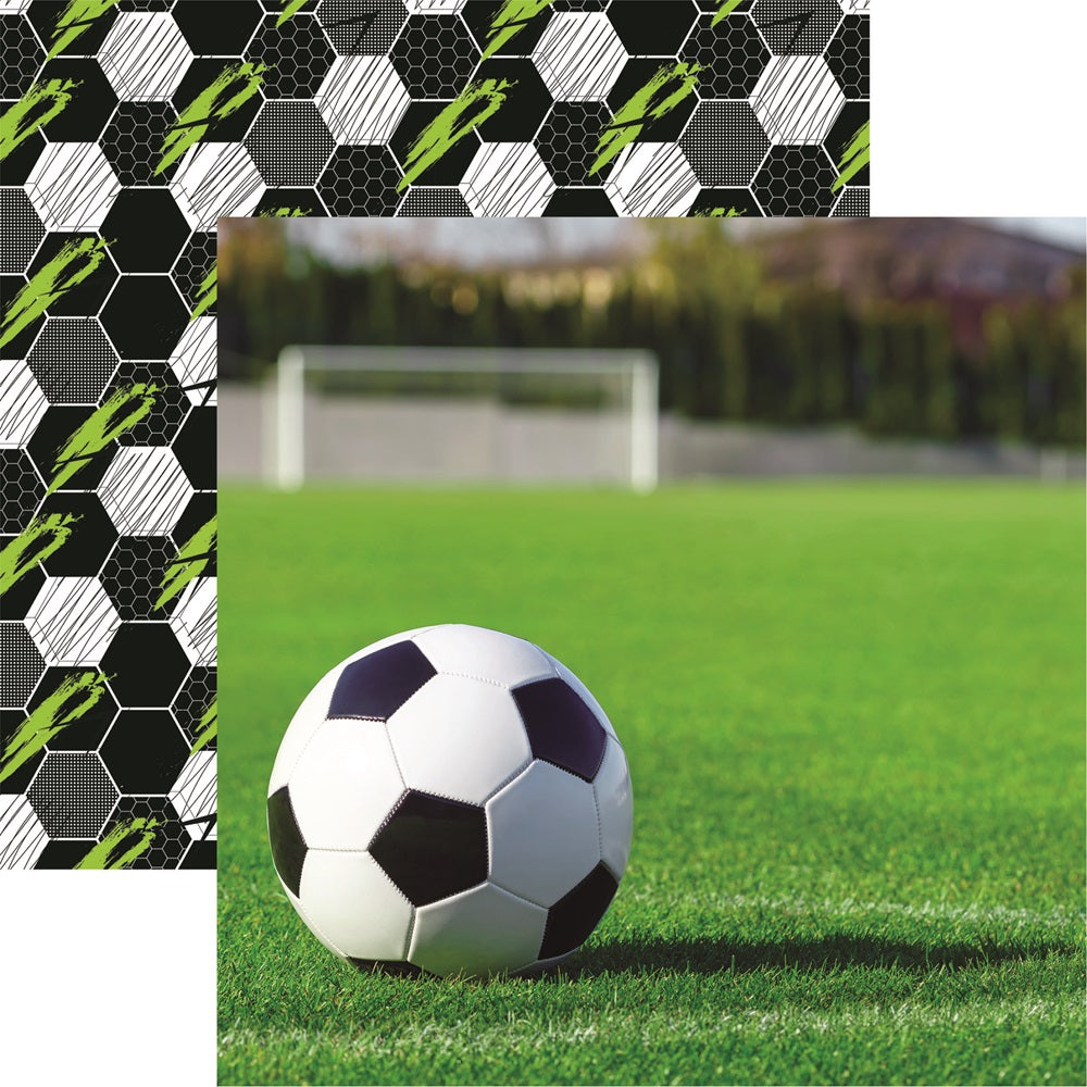 Corner Kick Lets Play Soccer Scrapbook Paper